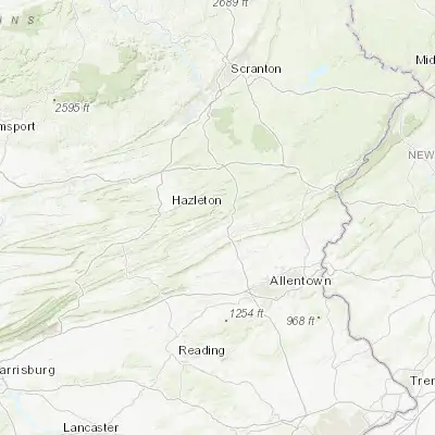 Map showing location of Jim Thorpe (40.875920, -75.732410)
