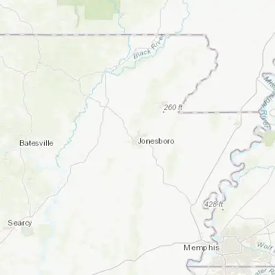 Map showing location of Jonesboro (35.842300, -90.704280)