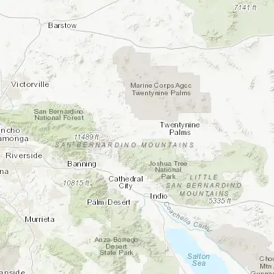 Map showing location of Joshua Tree (34.134730, -116.313070)