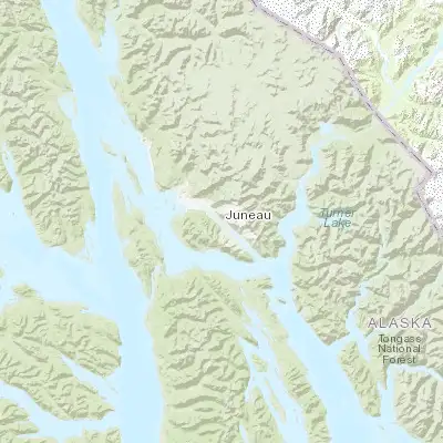 Map showing location of Juneau (58.301940, -134.419720)