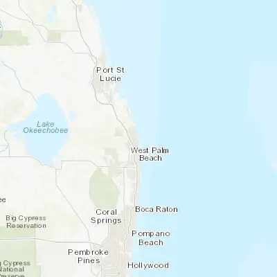 Map showing location of Juno Beach (26.879780, -80.053370)