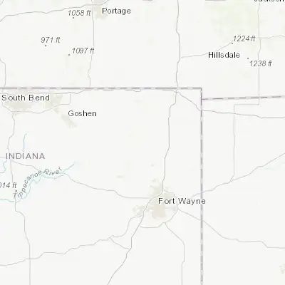 Map showing location of Kendallville (41.441440, -85.264980)