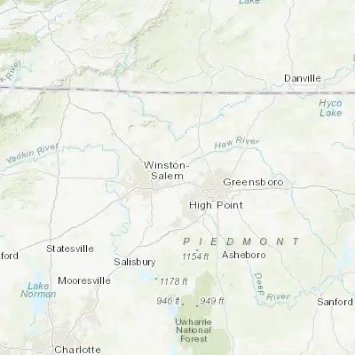 Map showing location of Kernersville (36.119860, -80.073650)