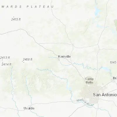 Map showing location of Kerrville (30.047430, -99.140320)