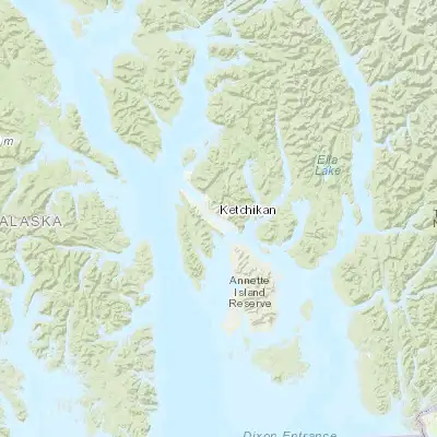 Map showing location of Ketchikan (55.341800, -131.647570)