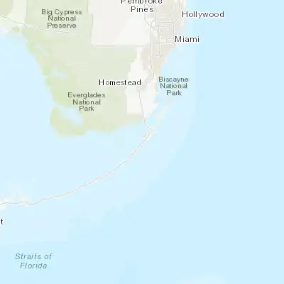 Map showing location of Key Largo (25.086520, -80.447280)