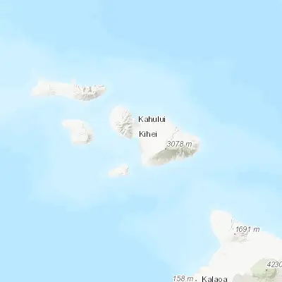 Map showing location of Kīhei (20.764620, -156.445780)
