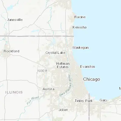 Map showing location of Kildeer (42.170580, -88.047850)