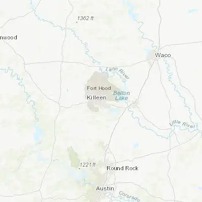 Map showing location of Killeen (31.117120, -97.727800)
