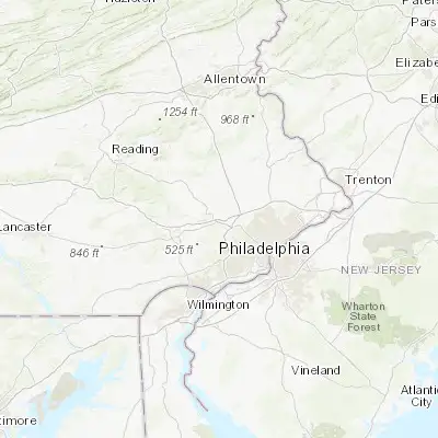 Map showing location of King of Prussia (40.089270, -75.396020)