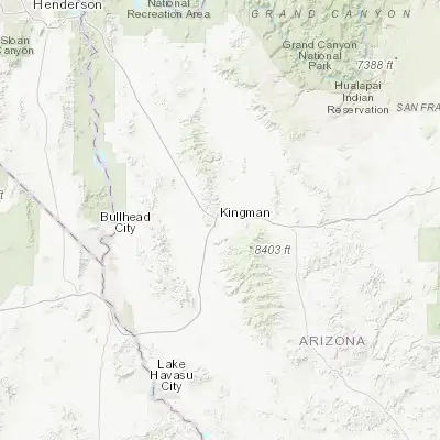 Map showing location of Kingman (35.189440, -114.053010)