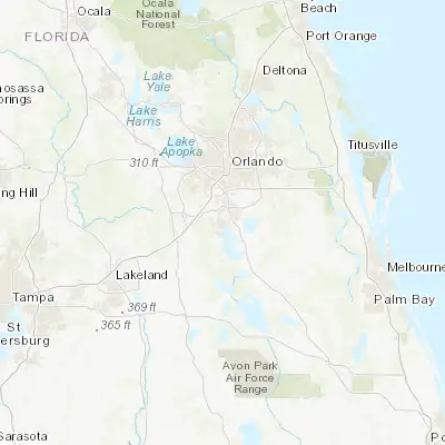 Map showing location of Kissimmee (28.304680, -81.416670)