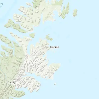 Map showing location of Kodiak (57.788520, -152.405330)