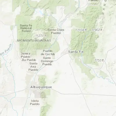 Map showing location of La Cienega (35.562810, -106.130860)