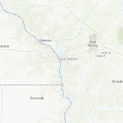 Map showing location of La Crosse (43.801360, -91.239580)