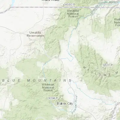 Map showing location of La Grande (45.324580, -118.087720)