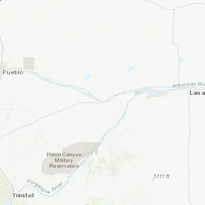 Map showing location of La Junta (37.985010, -103.543830)