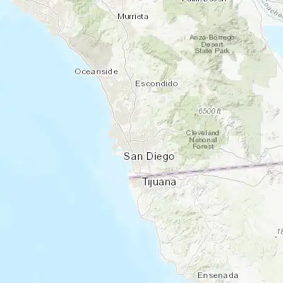 Map showing location of La Mesa (32.767830, -117.023080)