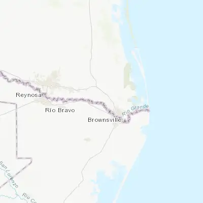 Map showing location of La Paloma (26.045910, -97.667490)