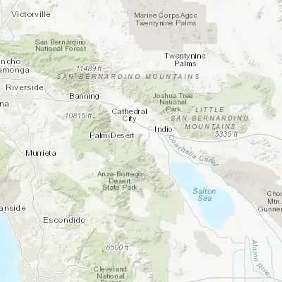 Map showing location of La Quinta (33.663360, -116.310010)