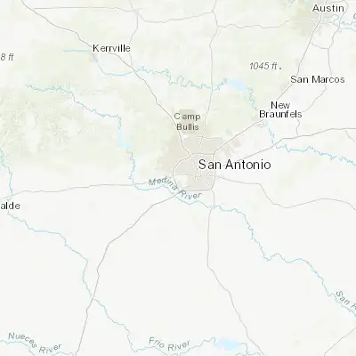 Map showing location of Lackland Air Force Base (29.386630, -98.617970)