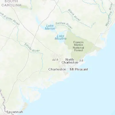 Map showing location of Ladson (32.985730, -80.109810)
