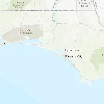 Map showing location of Laguna Beach (30.239650, -85.924100)