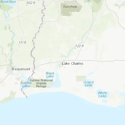 Map showing location of Lake Charles (30.213090, -93.204400)