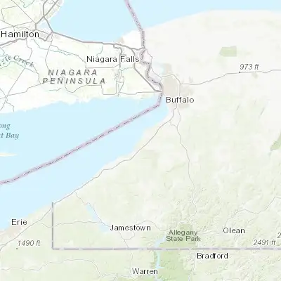 Map showing location of Lake Erie Beach (42.624230, -79.066980)