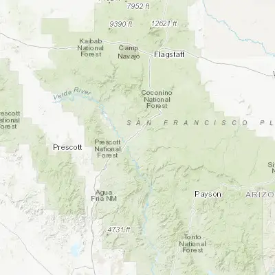 Map showing location of Lake Montezuma (34.632240, -111.777930)