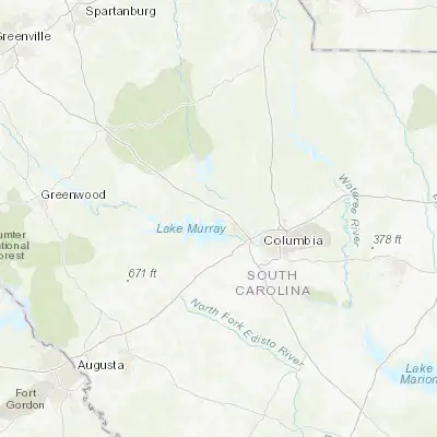 Map showing location of Lake Murray of Richland (34.120480, -81.264500)