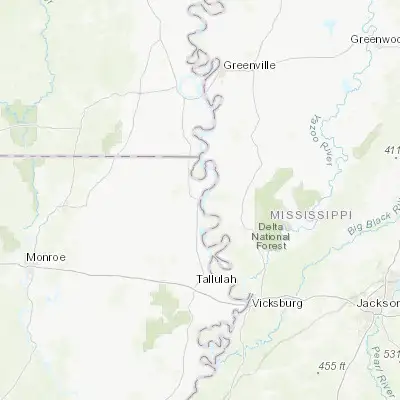 Map showing location of Lake Providence (32.804990, -91.170980)