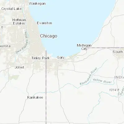 Map showing location of Lake Station (41.575040, -87.238920)