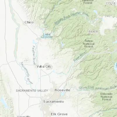 Map showing location of Lake Wildwood (39.232950, -121.200510)