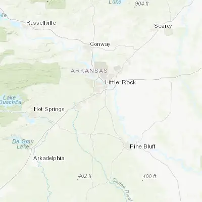 Map showing location of Landmark (34.611200, -92.319600)