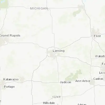 Map showing location of Lansing (42.732530, -84.555530)