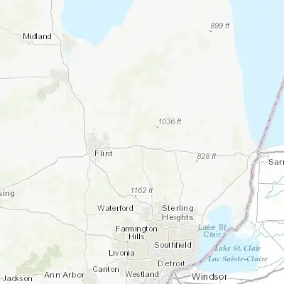 Map showing location of Lapeer (43.051420, -83.318830)