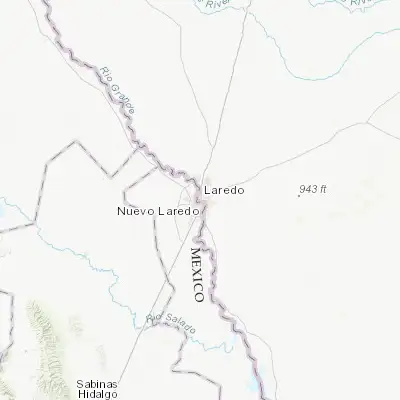 Map showing location of Laredo (27.506410, -99.507540)