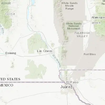 Map showing location of Las Cruces (32.312320, -106.778340)