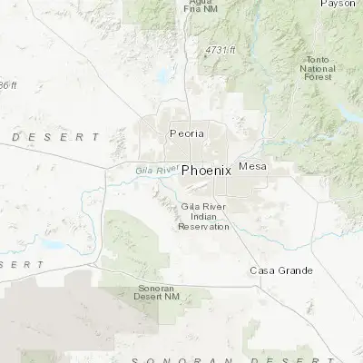 Map showing location of Laveen (33.362820, -112.169320)