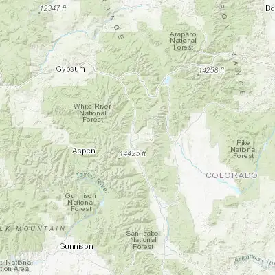 Map showing location of Leadville (39.250820, -106.292520)