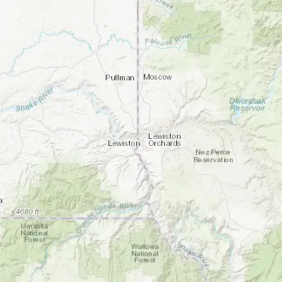 Map showing location of Lewiston (46.416550, -117.017660)