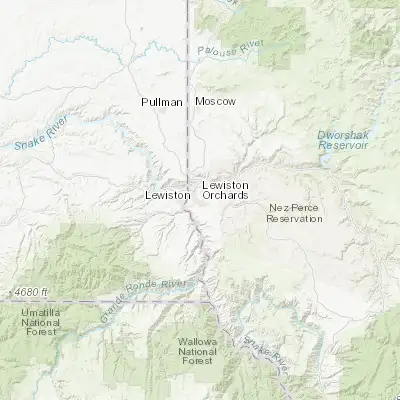 Map showing location of Lewiston Orchards (46.380440, -116.975430)