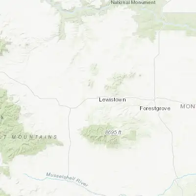 Map showing location of Lewistown (47.062470, -109.428240)