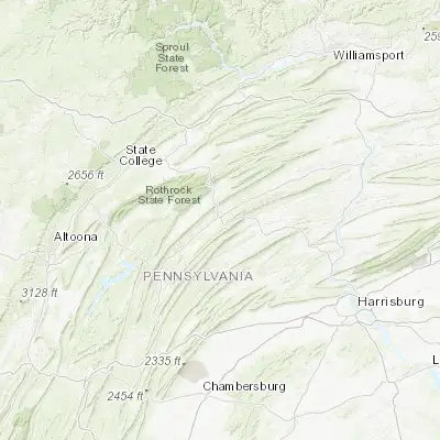 Map showing location of Lewistown (40.599240, -77.571380)