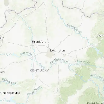 Map showing location of Lexington-Fayette (38.049800, -84.458550)