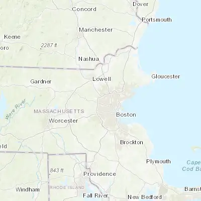 Map showing location of Lexington (42.447320, -71.224500)