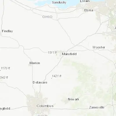 Map showing location of Lexington (40.678670, -82.582390)