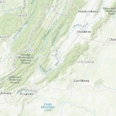 Map showing location of Lexington (37.784020, -79.442820)