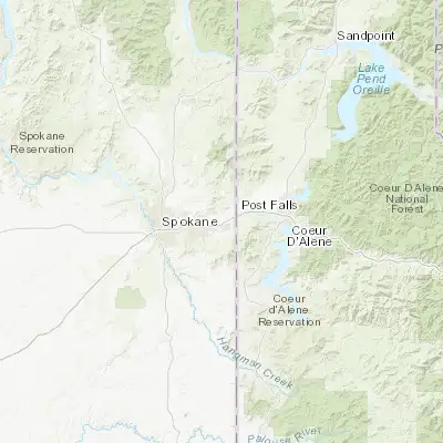 Map showing location of Liberty Lake (47.675910, -117.118210)